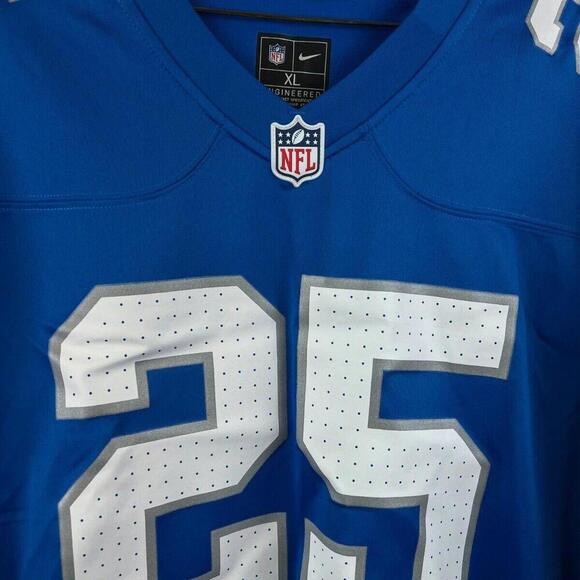 Men’s Detroit Lions Custom “SCHICK” #25 Nike Game Jersey Blue XL – NWOT 11/2024 - Picture 7 of 7
